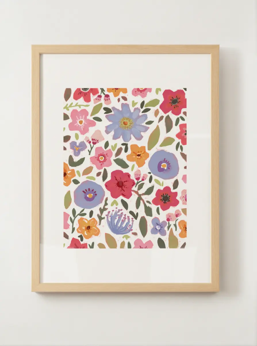 Spring Floral Framed Print